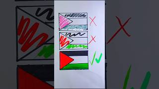 رسمت أعلام الدول العربية كلها💪😁 رسم علم السعودية 🇸🇦 رسم palestine makeuptutorial السعودية art [upl. by Reiniar]