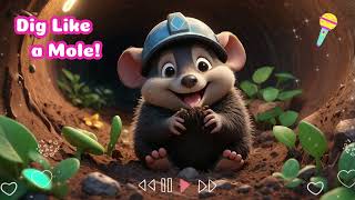 Dig Like a Mole  Underground Fun Song for Kids  BopBop Song [upl. by Aynam]