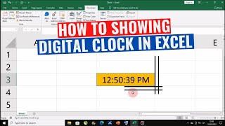 How to Showing Digital Clock in Excel [upl. by Yelrahc]