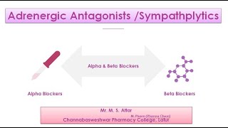 Adrenergic Antagonists  Sympatholytics  UNITII  MCI [upl. by Teerprug954]