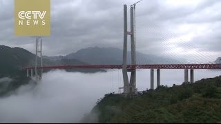 Timelapse World’s highest bridge to open in China [upl. by Urbannai741]