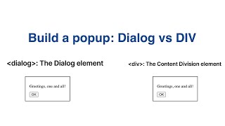 Building a Popup Div vs Dialog Box Comparison [upl. by Paff261]