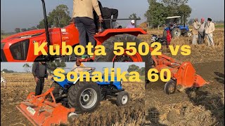 Kubota mu 5502 vs Sonalika 60 competition [upl. by Elaval804]