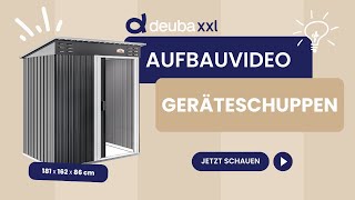 Aufbauvideo  Gardebruk® Geräteschuppen aus Metall 181x162x86cm [upl. by Sutsuj850]