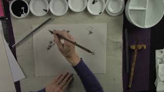 9 The Language of Trees Tutorial 9 Step By Step How to Paint Pine Needles [upl. by Yddet]