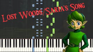 Lost WoodsSarias Song Piano Tutorial FREE SHEET MUSIC IN DESC [upl. by Anaitsirk]