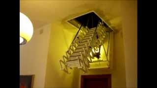 Motorized retractable staircase [upl. by Buller]