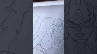 Drawing captain America captainamerica avengers shorts [upl. by Lanevuj]