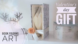 Book Folding Art ♡ Heart ♡ Valentines day gift diy tutorial [upl. by Selden]