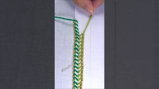 💥Latest satisfying 💚 border line design hand embroidery easy tutorial🔥🔥 [upl. by Nahsad142]