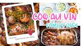 Coq au Vin  French Dish for Your Family Recipe amp Techniques Revealed [upl. by Loralee]