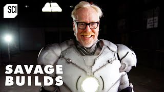 Adam Tests the Bulletproof Capabilities of his Iron Man Suit  Savage Builds  Science Channel [upl. by Seiuqram]