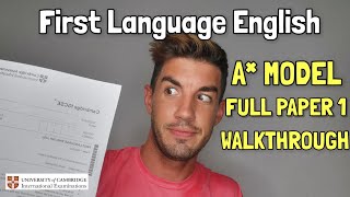 iGCSE First Language English  0500 Paper 1  COMPLETE A WALKTHROUGH 2020 [upl. by Asinet640]