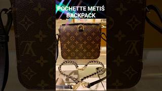 LOUIS VUITTON POCHETTE METIS BACKPACK REVERSE MONOGRAM 🔥 [upl. by Colpin23]