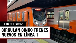 ¡Tenemos nuevos trenes Circulan cinco trenes nuevos en Línea 1 del Metro [upl. by Zilla844]