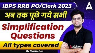 IBPS RRB POClerk 2023  All Types of Simplification Questions  Maths by Navneet Tiwari [upl. by Lorena]