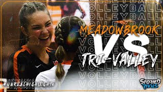 HIGH SCHOOL VOLLEYBALL  Meadowbrook vs TriValley  HIGHLIGHT [upl. by Greg]