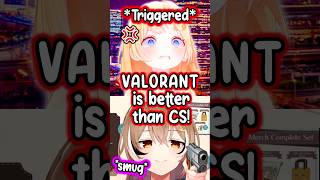 Ame Got Triggered by Mumeis take on Valorant vs CS hololiveenglish hololive vtuber [upl. by Asilrak]