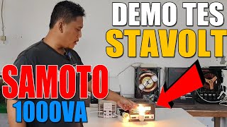 Demo Tes Stavolt Samoto 1000VA  Stabilizer Samoto 1000N [upl. by Sileas]