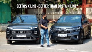 Hyundai Creta N Line vs Kia Seltos X Line  Let’s Pick the Best [upl. by Monsour]