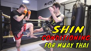 Muay Thai Conditioning  Shins and Forearms [upl. by Olnee]