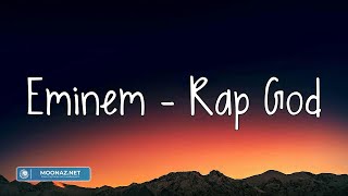 Eminem  Rap God Lyrics  Clean Bandit [upl. by Nylra]