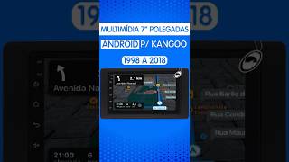 Multimidia 7quot Polegadas Android Kangoo 1998 a 2018 Android Auto CarPlay WiFi  Câmera de Ré [upl. by Akierdna]