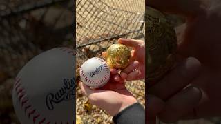 Hitting a 335000 Gold Baseball [upl. by Araj782]