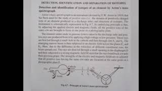 Detection and Identification of Isotopes using Astons mass Spectrograph 1 st Sem BSc Chemistry [upl. by Nniuqal]