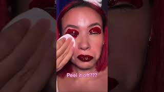 Peel off makeup with peel off lip tint🫶🏼💕 Peel it off [upl. by Hills]