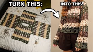 Crochet Mesh Sweater Top Tutorial I Brunaticality Crochet [upl. by Judd]