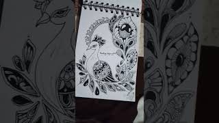 Peacock mandala sketching [upl. by Annavaig882]