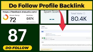 Very High Quality Do Follow Profile Backlink  72 DA  Instant Approval Do Follow Backlinks  2024 [upl. by Bozovich]