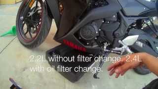 How To Yamaha R3 Oil Change [upl. by Udale961]