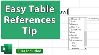 Easier Table References in Excel  EQ 92 [upl. by Ilujna]