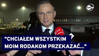 Andrzej Duda rozmawiał z Donaldem Trumpem quotDzwonił po to żeby złożyć życzeniaquot TVN24 [upl. by Cyprio642]