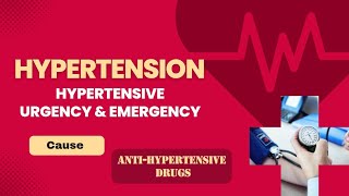 Hypertension Hypertensive Urgency and Emergency  Antihypertensive Drugs [upl. by Thorrlow217]