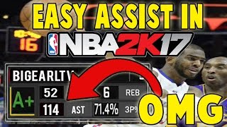 HOW TO GET EASY ASSIST IN NBA 2K17  MyCareer  MyTeam [upl. by Sikorski]