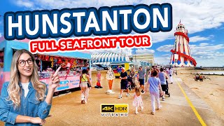 HUNSTANTON  Full tour of holiday seaside town Hunstanton Norfolk [upl. by Studley]