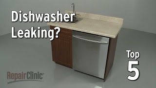 Top 5 Reasons Dishwasher Leaks — Dishwasher Troubleshooting [upl. by Wainwright457]