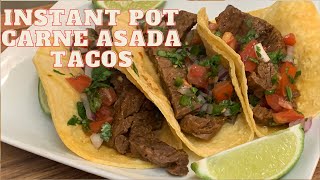 INSTANT POT CARNE ASADA TACOS [upl. by Alyakem776]