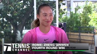 Zheng Qinwen Holds Upmost Respect for Naomi Osaka  2024 Rome Fourth Round [upl. by Mercuri]