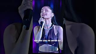 When Ariana forgot she was a human  arianagrande music lyrics song shorts saveyourtears [upl. by Anileda]