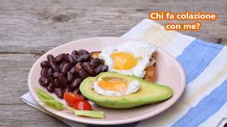 Colazione allinglese  Uova fagioli e avocado  Ricette che Passione [upl. by Eras]