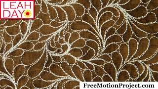 Best All Over Feather Quilting Design  Lets Quilt Swirling Feathers [upl. by Ogait756]