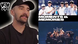 FIRST TIME REACTION TO Moments amp Memories  Worlds 2023 REACTING FIRST TIME TO LEAGUE OF LEGENDS [upl. by Leira]