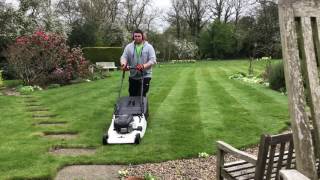 Mowing a large lawn with a Hayter 56 [upl. by Oetam]