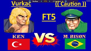 Street Fighter II Champion Edition  Vurkac vs  Caution   FT5  1080P60FPS 22112024 [upl. by Storer]