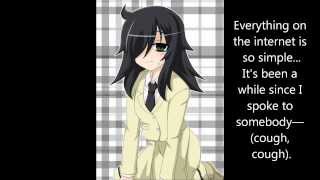 WataMote ED 1  FULL English Lyrics  No Matter How I Look At It Its Not My Fault [upl. by Zaob]