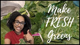 How to Cut Clean and Cook Fresh Greens [upl. by Esli]